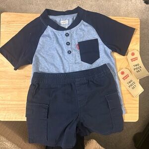 Levi's Kids Light Blue and Navy Set